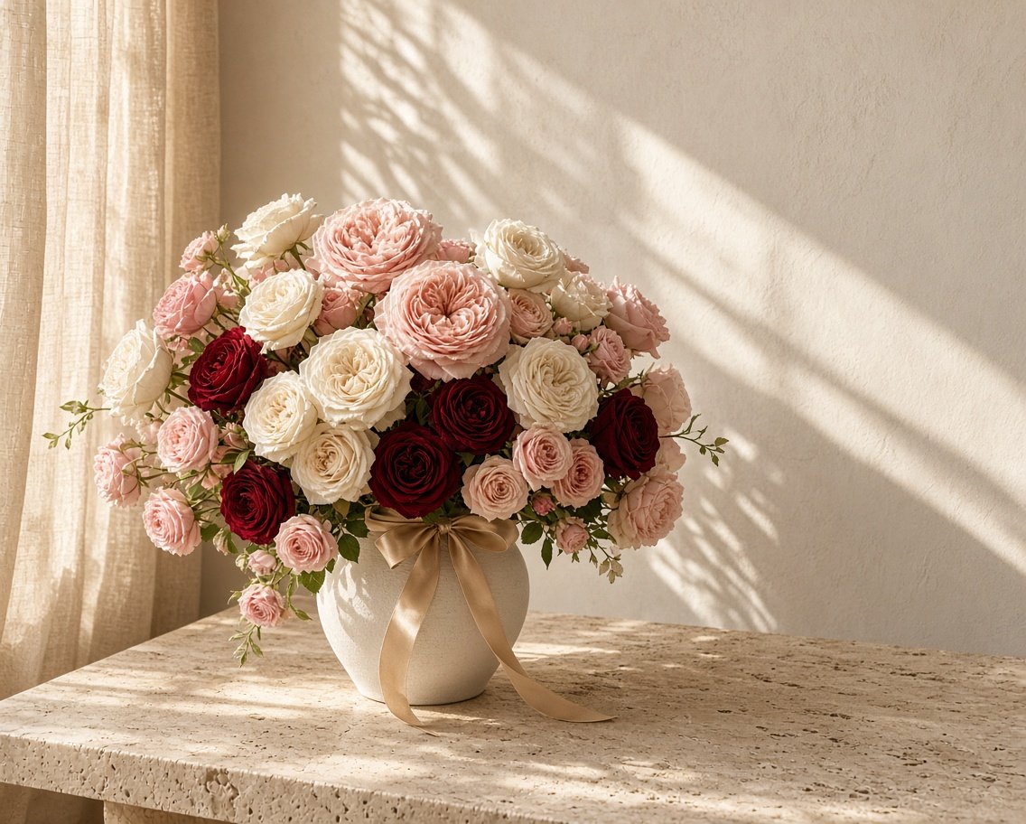 تنسيق زهور طبيعية فاخرة من متجر أزهار دمشق Damascus Flowers